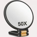 Forstørrelsesspejl 50x i grøn, sort, hvid, pink og lilla – bærbart med justerbart håndtag