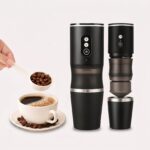 bærbar kaffekværn med 3-i-1 funktion til espresso, filterkaffe og coffee on the go