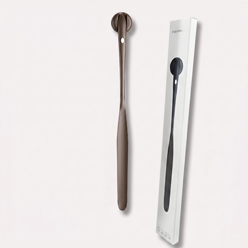 magnetisk skohorn med lang skaft i sort, gylden og blå - vægopbevaring og gaveæske - Rejse product image