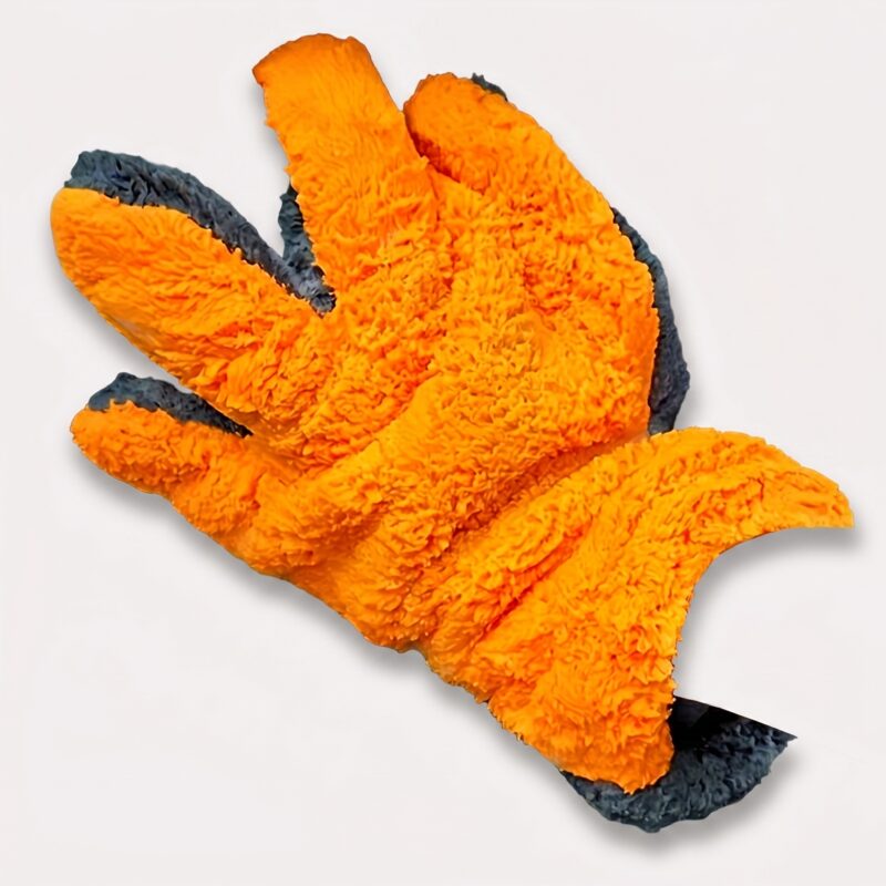 bilvaskehanske grå-orange med blød overflade og absorberende design til skånsom bilvask - Rejse product image