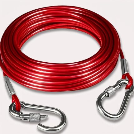 wirekabel med karabinhage til udendørs fastgørelse og rustbestandig brug i 5 m eller 10 m - Rejse product image
