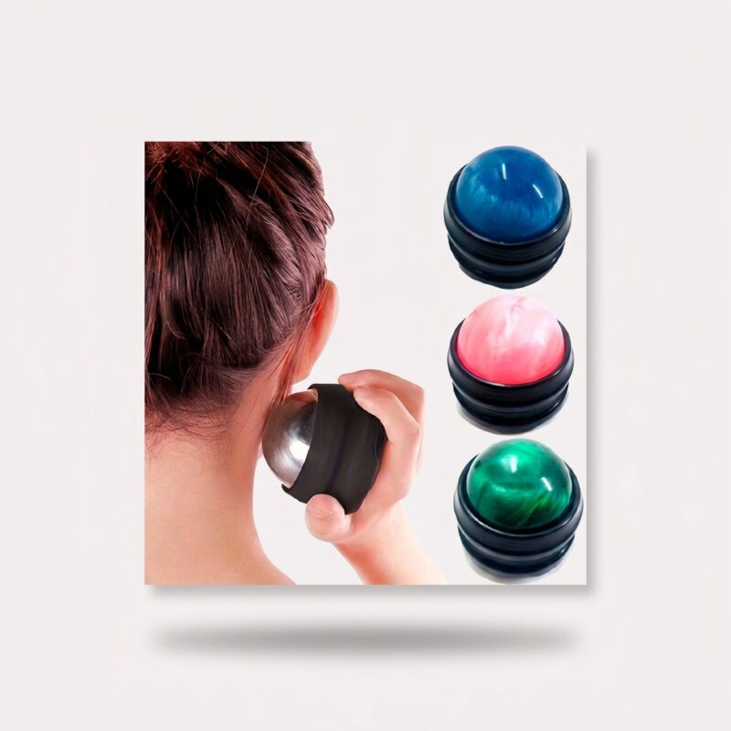 massagebold til muskelafspænding i blå, grøn og sort til dybdegående tryk og målrettet selvmassage - Rejse product image
