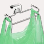 affaldsspand i rustfrit stål 1 stk til skabslåge med poseholder og brug uden elektricitet - Rejse product image