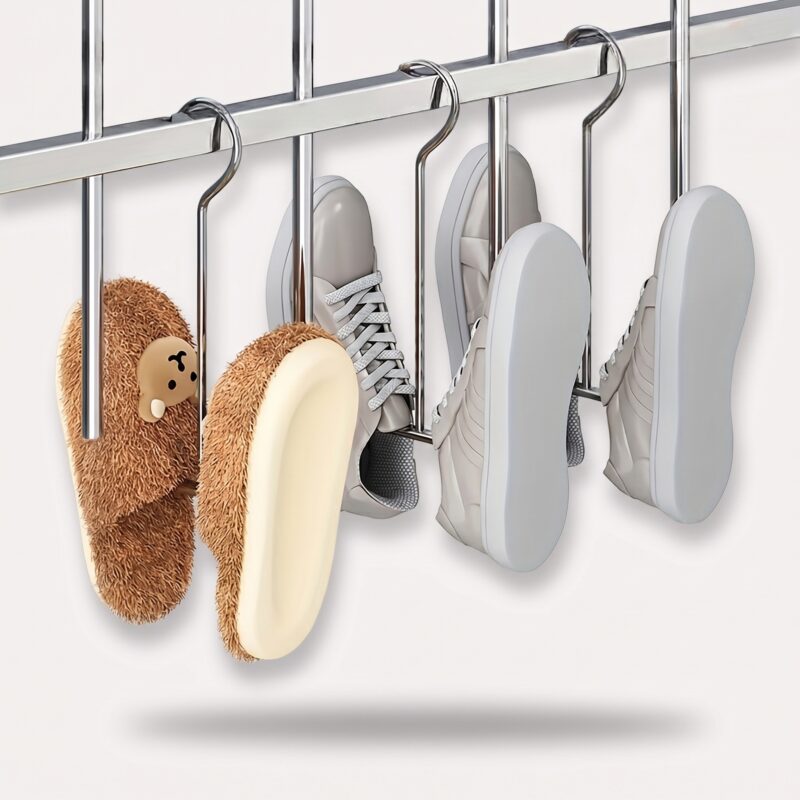 skohængere i metal 2-pak til pladsbesparende ophængning og enkel organisering - Rejse product image