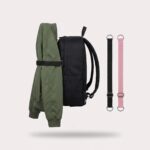 anti-tyveri kuffertrem i sort og pink til sikker fastgørelse og organisering af bagage - Rejse product image