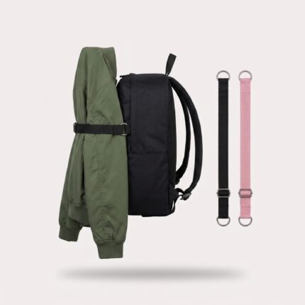 anti-tyveri kuffertrem i sort og pink til sikker fastgørelse og organisering af bagage - Rejse product image