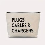 oplader og kabel organizer pose med lynlås til samlet og sikker opbevaring af elektronik
