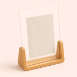 træbilledramme i mørkebrun og beige til billeder og dokumenter i moderne design med glas - Billede 2
