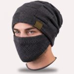 Vinterhat og ansigtsmaske sæt i flere farver til varme og beskyttelse mod kulde og vind