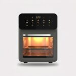 digital airfryer ovn med touchpanel og glasdør til jævn tilberedning og sund madlavning