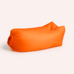 udendørs sofa i blå, grøn, orange og sort - let, bærbar og luftfyldt loungesofa til afslapning - Billede 3