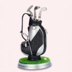 penneholder golfbag med 3 penne og dekorativt design til skrivebord og kontor tilbehør - Billede 11